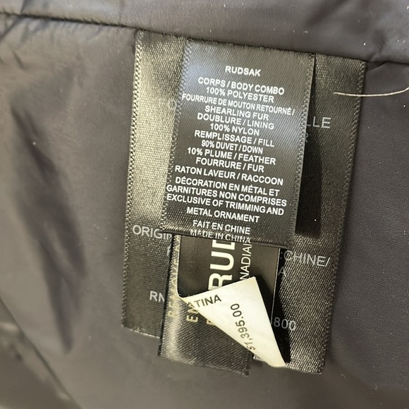 Rudsak - Classic Long Coat Jacket With Hood Old Money - Black  Petite Small - Picture 5 of 13